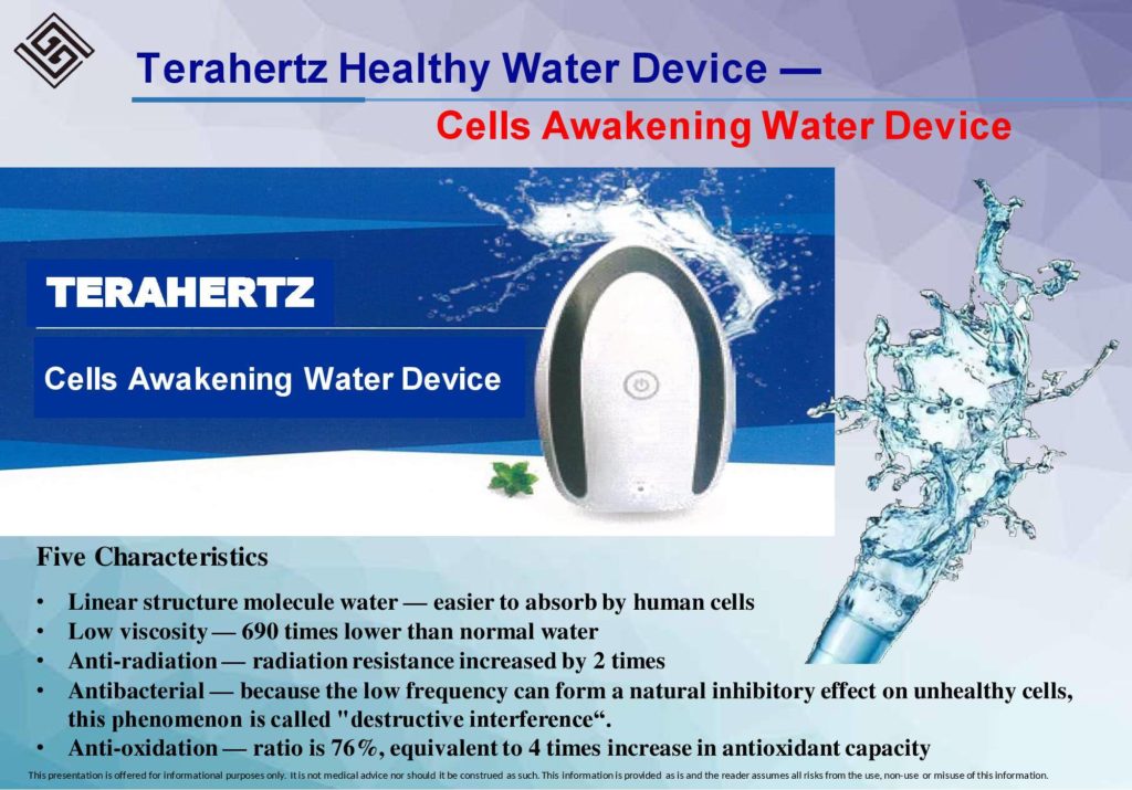 Benefits of Terahertz Water
